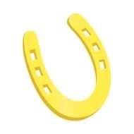 isolated gold horseshoe