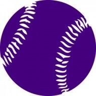 purple baseball ball