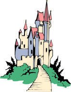 medieval castle as picture for clipart