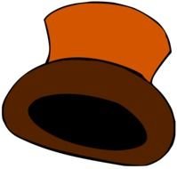 clipart of the hat in a dark