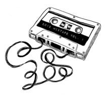 drawn cassette with tangled film