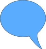 Blue Word Bubble At Clkercom Vector Online