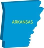 Arkansas blue map mark