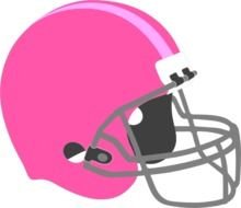 Pink Football Helmet drawing