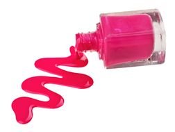 photo of spilled pink varnish