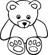 black and white bear for coloring