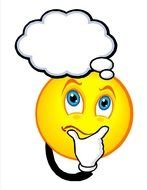 clipart of the thinking smiley