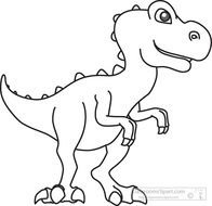 Animals Dinosaur Black White Outline 943 Classroom