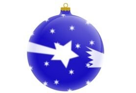 blue christmas ball with stars