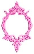 painted pink mirror frame