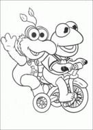 Black and white drawings of the muppets