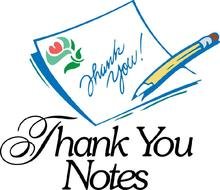 Clip art of thank you notes