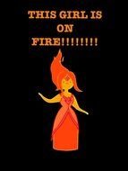this girl on fire drawing
