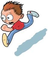 running high school student