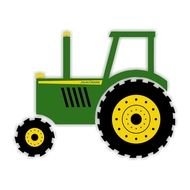 green small tractor drawing