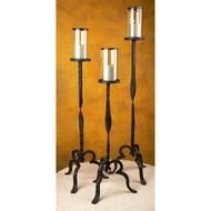 Wrought Iron Tuscan style Candlestick Set