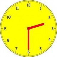 Yellow clock clipart