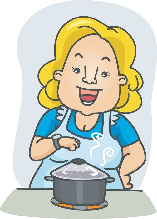 Clip art of cooking mum