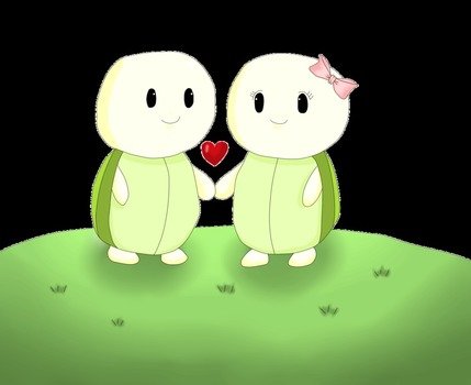 Cute Turtles as a graphic illustration