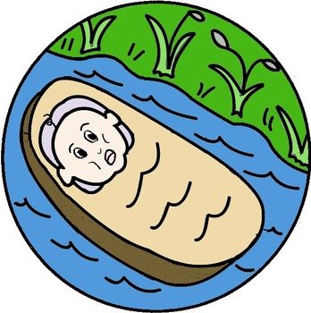 baby on the water as a drawing