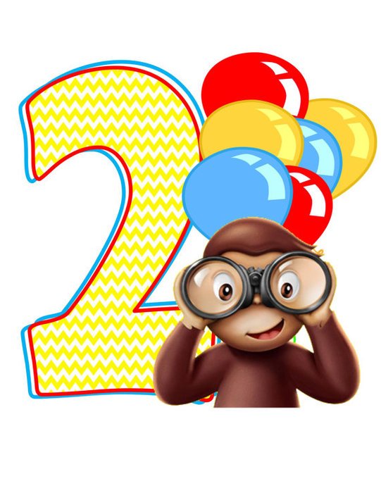 Instant Download Curious George Inspiredt Shirt Transfer