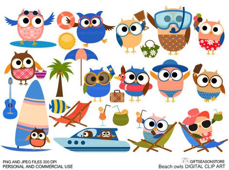 Beach Owls Digital For Personal And By Giftseasonstore