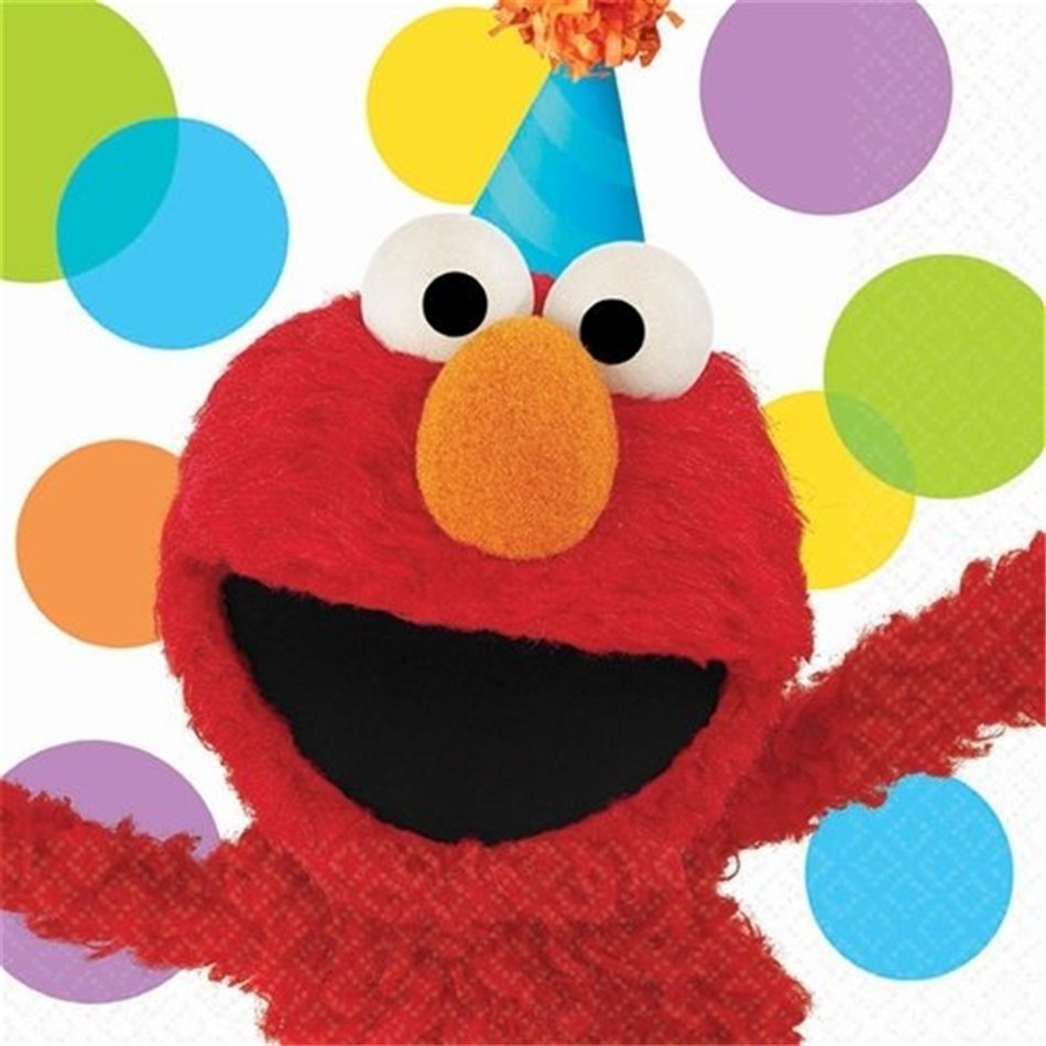 happy monster on the background of colored balls
