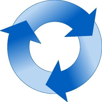 Circular Arrow In Blue Hues At Clkercom Vector