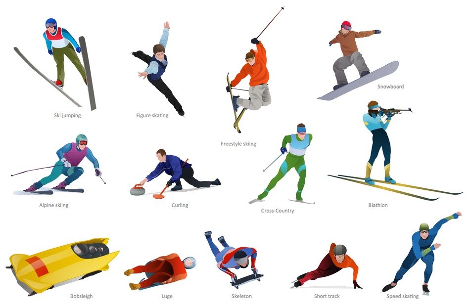 variety of winter sports in pictures
