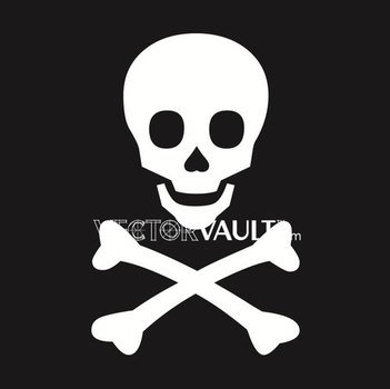 Skull And Cross Bones Logo Vectorvault Vector Art Marketplace
