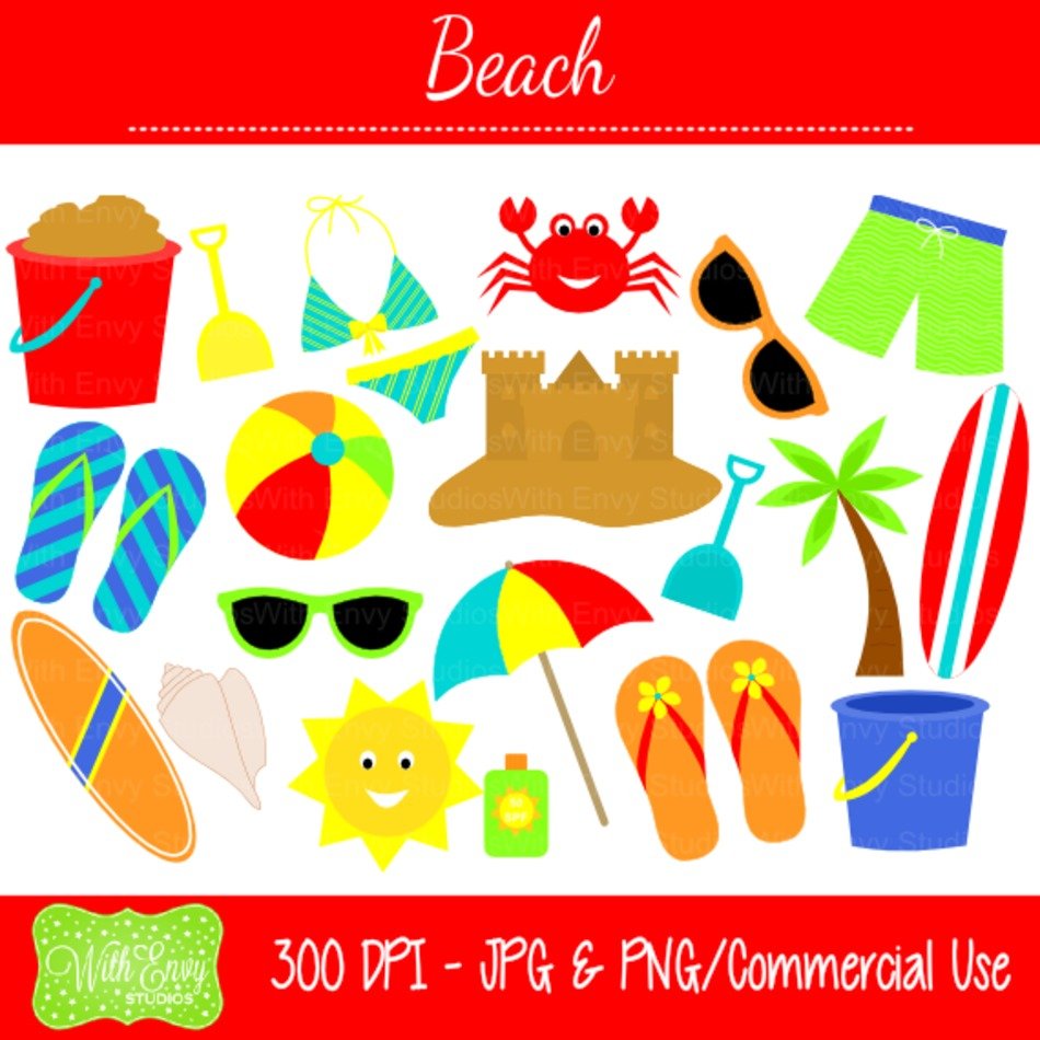 Beach Set &ndash; Instant Download