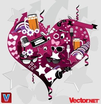 Free Vector Heart Collage Graphics 123freevectors
