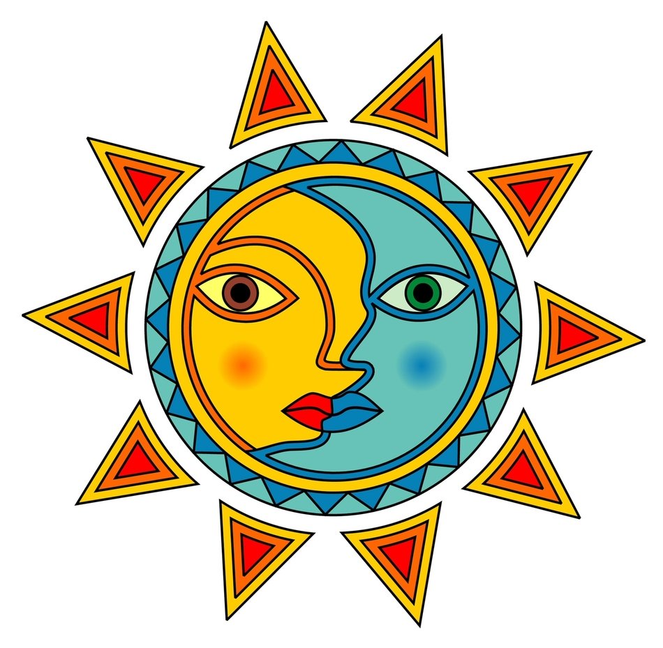 Sun And Moon Frees drawing