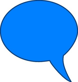 Blue Word Bubble At Clkercom Vector Online
