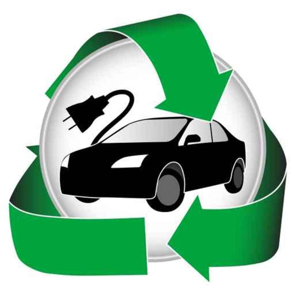 electric car sign of ecology drawing