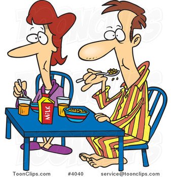 Family Eating Dinner Lifestyleclipart Design clipart