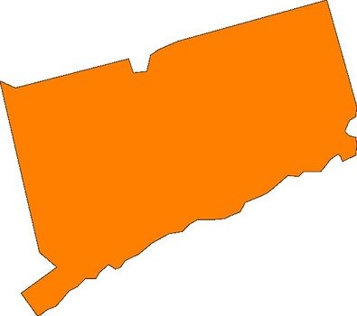 Connecticut State Orange At Clkercom Vector