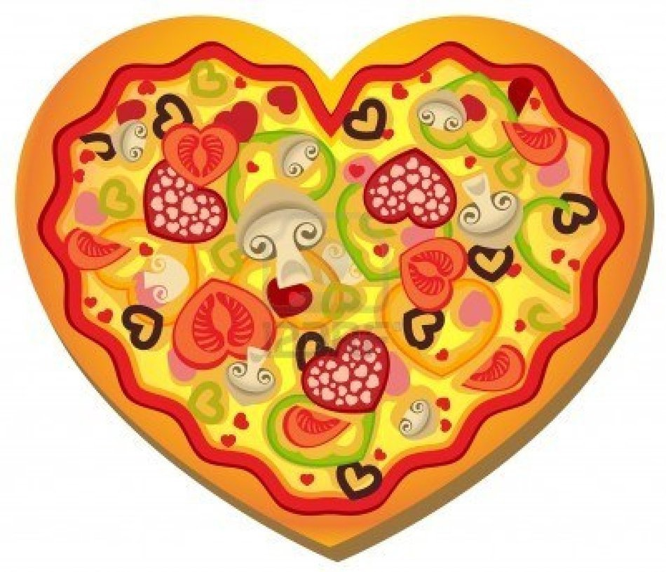 heart shaped pizza