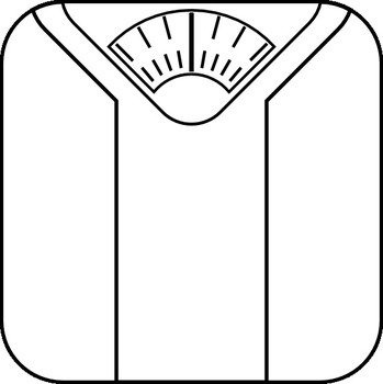 Clip Art Bathroom Scale Black White