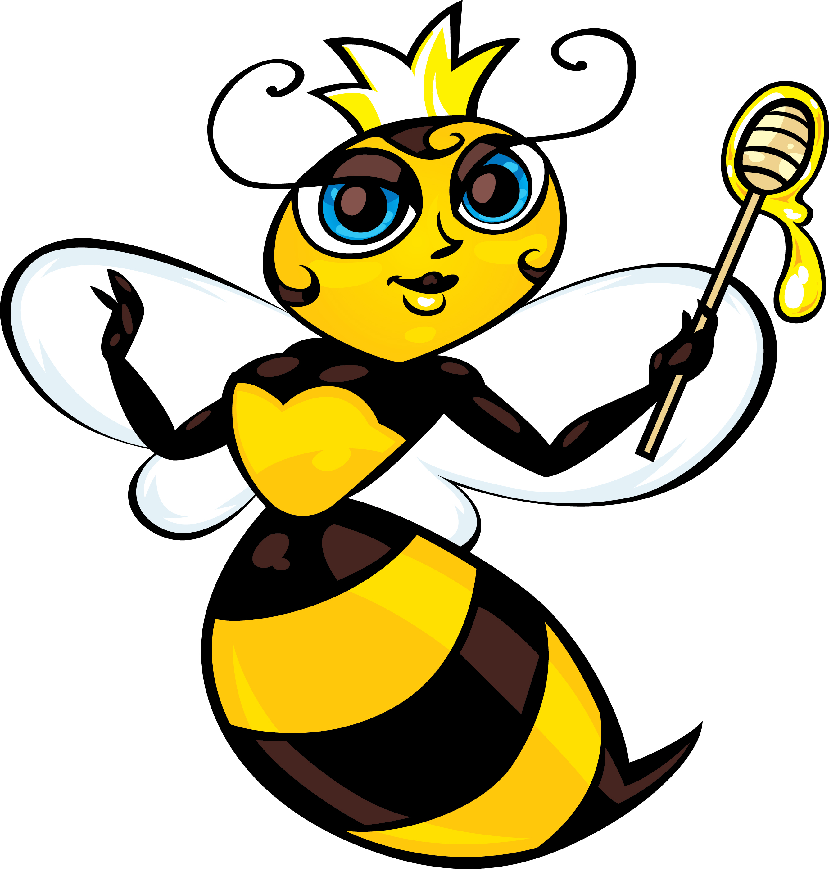 Painted queen honey bee free image download