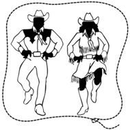 Country Western Dance drawing