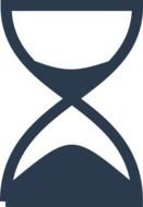 Drawing of the hourglass icon clipart