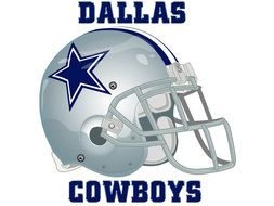 silver Dallas Cowboys helmet