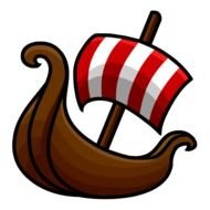 drawn Viking ship