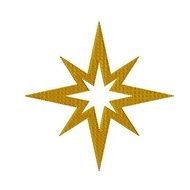 golden star on a white background