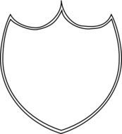 Double Shield Outline Modified At Clkercom Vector