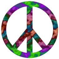 color peace sign drawing