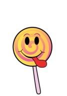 smiley on a stick
