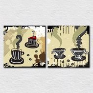 Cafe Decoration Supply Modern Art Coffee And Cake Picture Printed On