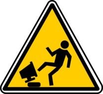 Warning Angry Pc User At Clkercom Vector Online